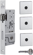 Carregar imagem no visualizador da galeria, KIT DE FECHADURA PORTA PIVOTANTE TETRA CHAVE TRINCO ROLETE 800 40MM CROMADO STAM
