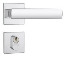 Carregar imagem no visualizador da galeria, FECHADURA PORTA EXTERNA 803/35 ACABAMENTO CROMADO - ROSETA QUADRADA 1 DE AÇO INOX STA
