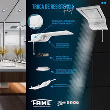Carregar imagem no visualizador da galeria, Chuveiro Fame Eletrônico Intense Preto Black 220v 7800w
